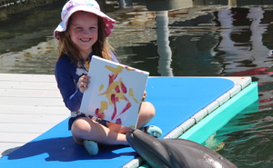 Painting With A Dolphin